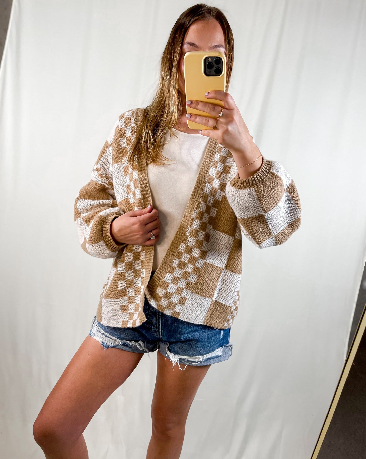 Katie Checkered Cardigan