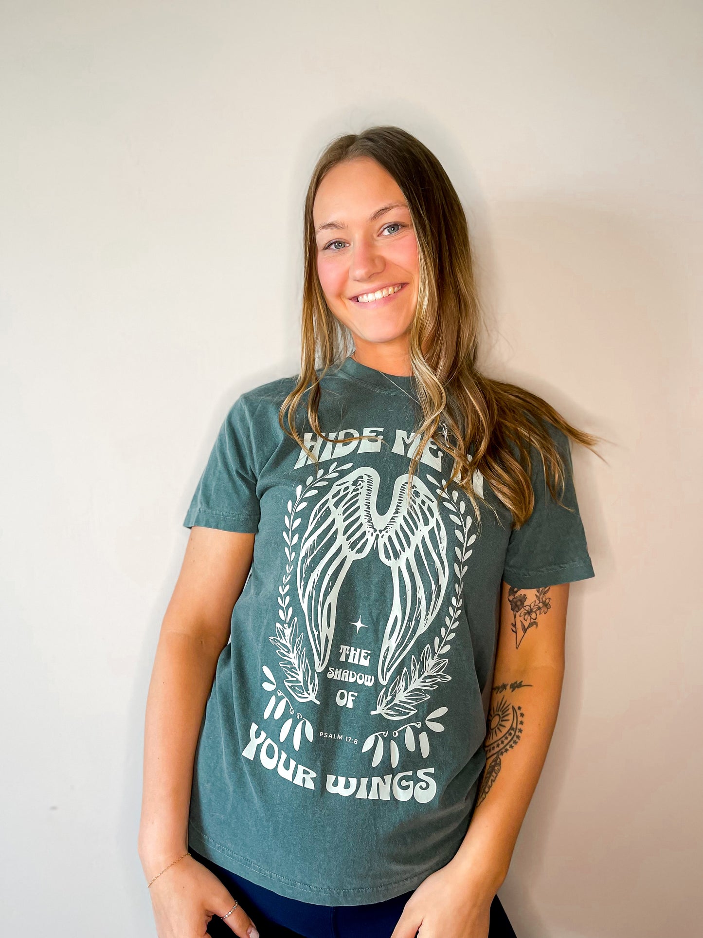 Emerald Psalm 17:8 Comfort Colors Tee